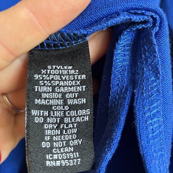 Sanctuary Vibrant Blue Pocket Front Sweater Sz 3x - Picture 7 of 9